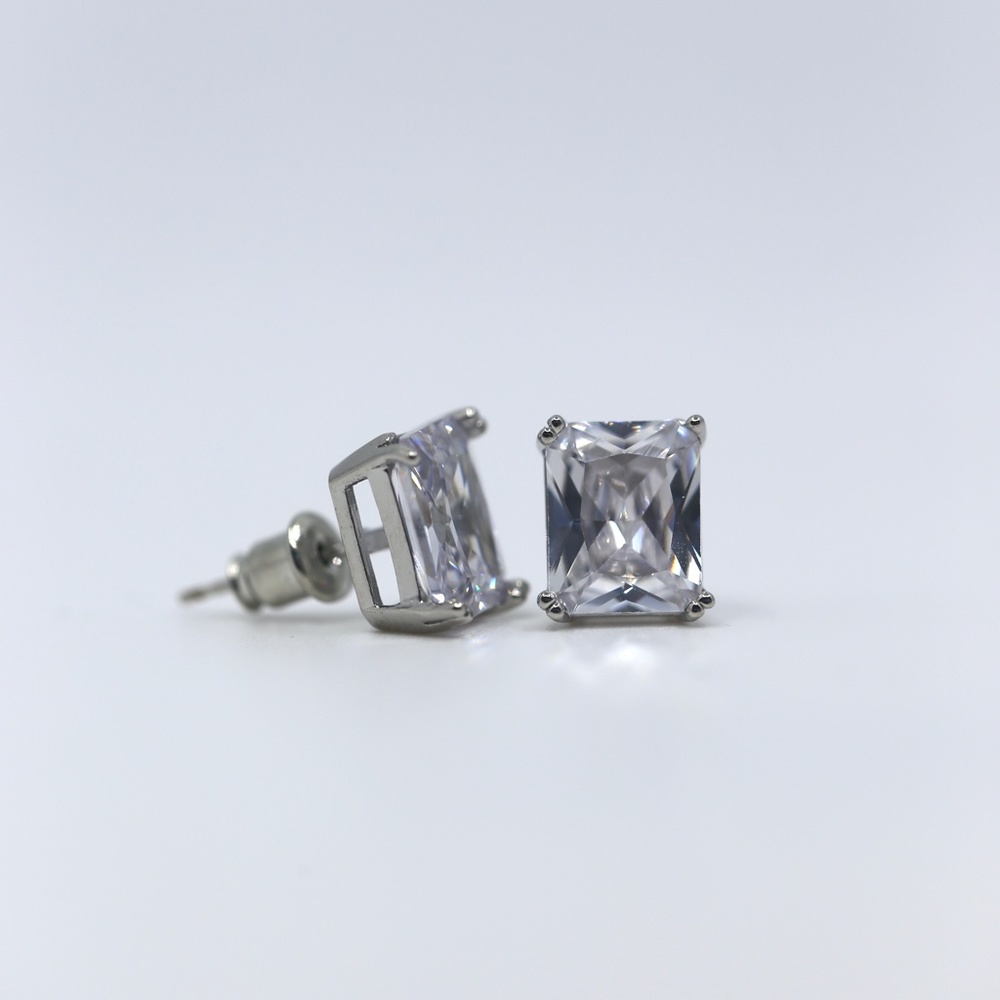 Jenna Jameson Silver Stud Earrings - Picture 3 of 10